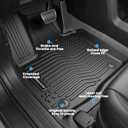 AUXKO Floor Mats Cargo Mat Backrest Mat for 2027 Kia Telluride Hybrid | High Wall,All-Weather,All Season,Odorless,Anti Slip,Rain&Salt Resistant,TPE Material,Black,Accessories,Pet Friendly