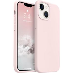AOTESIER Magnetic for iPhone 13 Mini Case, [Compatible with MagSafe][Military Shockproof Protection] Silicone Case with Soft Microfiber Lining, Camera & Screen Protection 5.4 inch, Chalk Pink