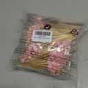 500 Pcs Heart Shaped Bamboo Cocktail Picks, 4.7 Inch Fancy Toothpicks for Appetizers, Fruit, Charcuterie Board, Decorative Skewers for Wedding, Valentine's Day, Party Supplies(Pink)