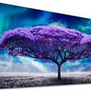 Lapremoly Purple Wall Canvas art For Living Room Bedroom Pictures Wall Decor Abstract Tree Large Art Wall Decor Nature Artwork Canvas Prints Colorful Office Paintings Decor Modern Room Decorations (40"L x 20"W)