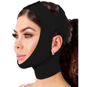 Shape Concept 301 Neck & Chin Compression Strap Face Bandage Support for Recovery & Contouring