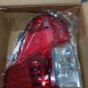 Tail Light Assembly Compatible with Nissan Titan 2017-2023 / Titan XD 2016-2023, Halogen Type Rear Lamp with Bulbs Replacement for 26550-EZ23D NI2801213, Red+Clear Lens, Right Passenger Side