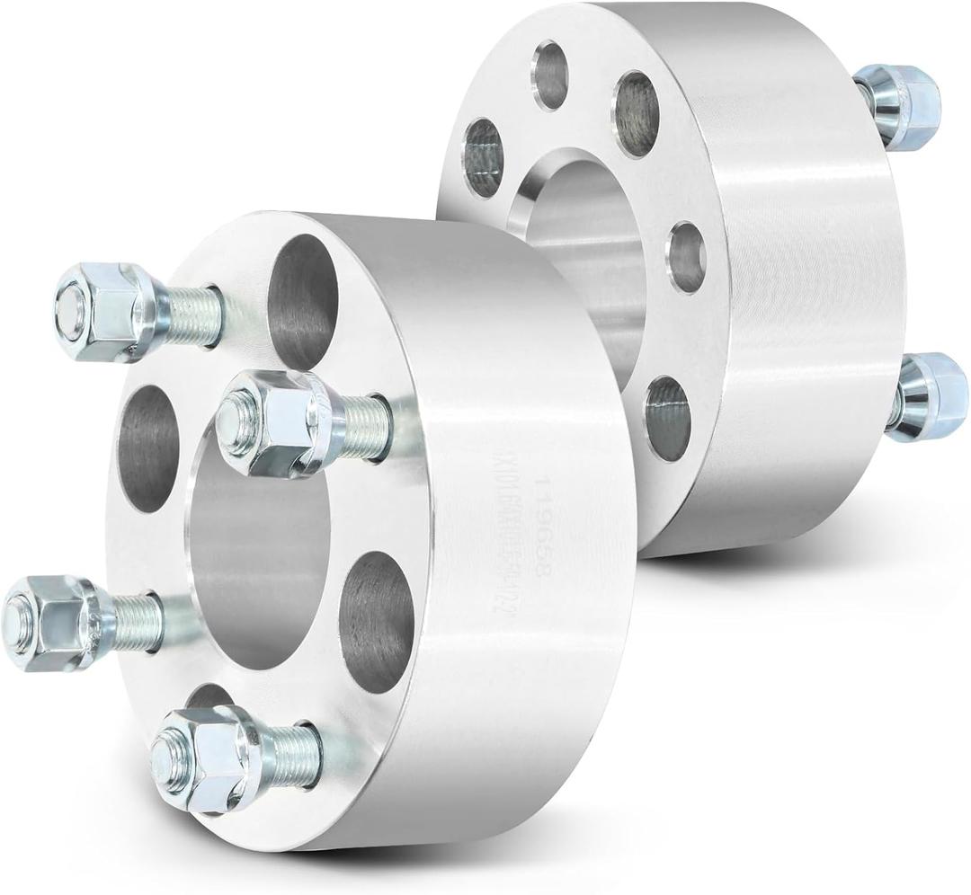 SCITOO 2X 2 inch 4x101.6 Wheel Spacers Adapters 4 Lug 4x101.6mm to 4x101.6mm 1/2" Studs 59mm Compatible with Ez Go EZGO Go-lf Carts Club Car Ez-Go (As Shown)