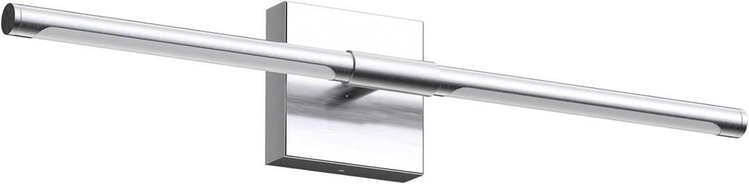 Modern Bathroom Vanity Light 24 Inch, Rotatable, 18W Dimmable 6CCT Led Bathroom Light Fixture Over Mirror, Nickel Bar Vanity Light for Mirror FCC Certificated