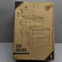 ClearSpace Soda Can Organizer & Soda Can Dispenser for Refrigerator - Fridge Organizer & Stackable Drink Organizer for Fridge, Can Organizer for Refrigerator - Holds 12 Cans Each, BPA Free - Pack of 4 