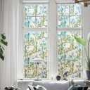 Finnez Window Privacy Film 3D Static Cling Window Film, No Glue Heat Control & 96% UV Blocking for Home Office, Decorative Frosted Glass Cover 23.6 Inch x 6.5 Feet