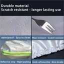 6 Layers Car Cover Waterproof All Weather for Automobiles, Outdoor Full Cover Rain Sun UV Protection with Zipper Cotton, Universal Fit for Sedan (184-193 inch)