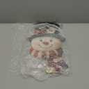 Vicenpal Winter Snowman Wooden Hanging Sign Farmhouse Rustic Christmas Door Welcome Wreath Decoration for Xmas Party Indoor Outdoor Home Wall Window Front Door Decor(Cute Style)