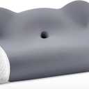 Cervical Pillow for Neck Pain Relief - Cooling Ergonomic Dual-Sided Orthopedic Neck Pillow with Ice Silk Pillowcase, Breathable Memory Foam Contour Pillow for Side, Back, Stomach Sleepers, Queen Size 25.2"Lx15.35"Wx5.12"H, Dark Grey