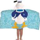 Jay Franco Kids Hooded Towel – 22" x 51" Super Soft Bath Wrap with 3D Hood, Adventure & Sports Characters, Beach, Pool & Travel, Official Licensed, Blue - Mickey and Friends Donald Duck