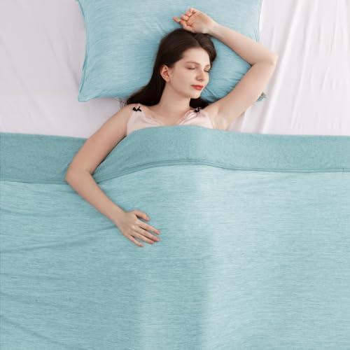 Elegear Revolutionary Cooling Blanket Twin, Absorbs Heat to Keep Body Cool for Night Sweats, Arc-Chill 3.0 Cool Fiber Q-Max>0.5 for Hot Sleepers, Lightweight Summer Cold Blankets for Sleeping, Green