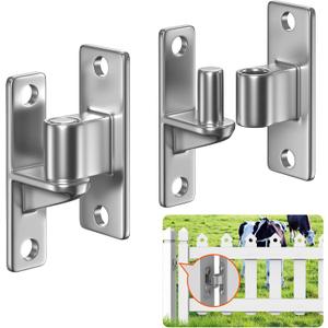 2pack Gate Hinges Heavy Duty, Wall Mount Gate Hinge Outdoor Chain Link Fence Hardware for Max 600 Lbs