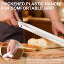 Adjustable Bread Slicer for Homemade Bread, Upgrade Food-Grade Plastic Bread Knife with Thickness, Dishwasher Safe, Bow Design Easy to Cutting Even Slices for Sourdough, Baguettes and More