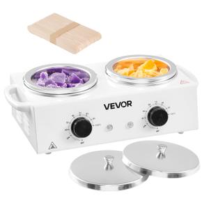VEVOR Double Wax Warmer, 1200ML Professional Dual Wax Warmer for Hair Removal, 32  - 212 Adjustable Electric Waxing Heater Pot with 50PCS Waxing Sticks for Home Use, Beauty Salon, Spa (40 Fl Oz (1200ml))