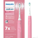 Philips Sonicare 4100 Rechargeable Electric Toothbrush, with Pressure Sensor, 2 Intensity Settings, SmarTimer and QuadPacer, 14-Day Battery Life, Blue, Model HX3681/24, Blue