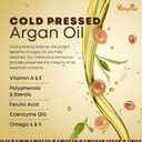 USDA Organic Argan Oil for Hair & Skin  100% Pure Argan Oil of Morocco for Face, Skin Moisture & Hair Growth  Vegan, Non-GMO, Cold Pressed & Unrefined Oils in Glass Bottle (4 fl. oz.)