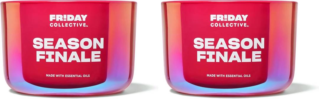 Friday Collective Season Finale Candle, Floral Scented, Made with Essential Oils, 3 Wicks, 13.5 oz 