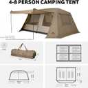 Naturehike Village Lite Camping Tent, 60S Easy Setup Instant Tents for Camping, Double Layer 4/8 Person Tent with with Full Rainfly