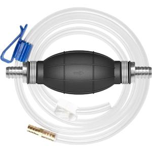 Gasoline Siphon Hose Pump,Gas Siphon Pump for Gasoline, Diesel, Water, Liquid,Portable Hand Fuel Transfer Pump with 10 Ft Siphon Hose