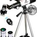 Gskyer Telescope, 70mm Aperture 400mm AZ Mount Astronomical Refracting Telescope for Kids Beginners - Travel Telescope with Carry Bag, Phone Adapter and Wireless Remote,  AZ70400