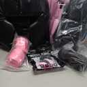 Kanayu 12 Pcs Kids Boxing Equipment Set for Beginners Ages 6-18 Years Including Boxing Helmet and Gloves Hand Wraps Sport Mouthguards Taekwondo Sparring Gear for Kids and Children (Black, Pink)