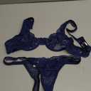 Lilosy Sexy Floral Lace Scallop Underwire Push Up Sheer Lingerie Set Outfits, Size XS