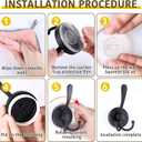 Metal Suction Cup, Heavy Duty Double Hooks for Bathroom, Kitchen, Wall, Cabinet, Car - 2 Pack, Rustproof & Waterproof Adhesive Hooks for Organizing Towels, Keys, Coats, Hats (Gold)