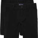 The Children'S Place Girls Chino Shorts (14, Black 2-pack)