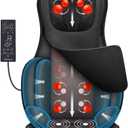 Snailax Neck Back Massager with Heat, Full Body Massage Chair Pad, Adjustable Compression, Rolling, Shiatsu Massage Seat Cushion, Chair Massager