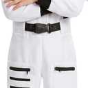 Dormstop Kids Astronaut Costume NASA Space Jumpsuit for Boys Girls Space Pretend Dress up White (5-7 Years)