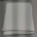 KOUFALL 86 Inch Length White Back Tab Linen Blackout Curtains for Living Room (52"W x 86"L (Pack of 2))