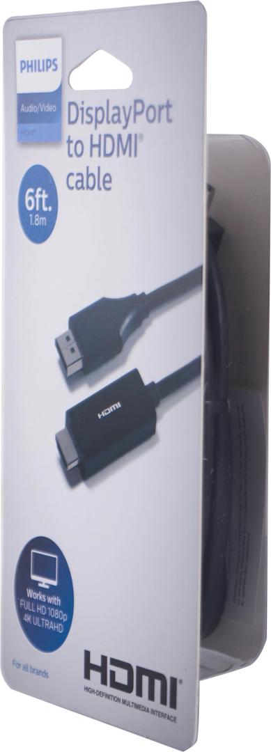Philips DisplayPort To HDMI Cable, 6 Feet