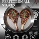 14-Inch Tri-Ply Stainless Steel Frying Pan with Lid & Detachable Handle - Induction Compatible Skillet, Oven & Dishwasher Safe, Ideal for Frying, Sautéing & Simmering