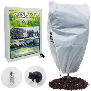 Plant Covers Freeze Protection, 2.8 oz Thick Extra Large 78" W x 94" H Frost Cloths for Outdoor Plants with Zipper and Drawstring, Reusable Freeze Blankets Winter Outdoor Plant Protector
