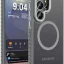 DEERLAMN Strong Magnetic Case for Samsung Galaxy S26 Ultra 6.9-Inch,[Compatible with Magsafe][Military Grade Drop Protection] Translucent Matte Shockproof Protective Phone Cover, Frosted Grey