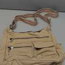 CLUCI Travel Purses for Women, Waterproof Nylon Crossbody Bags for Woman Trendy, Anti Theft Shoulder Handbags for Ladies (A4-khaki)