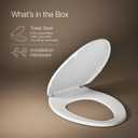 KOHLER K-4774-0 Brevia Elongated White Toilet Seat with Quick-Release Hinges And Quick-Attach Hardware For Easy Clean, White
