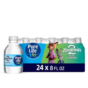 Pure Life Purified Water Bottles, 24 Pack - Still Bottled Water Enhanced with Minerals for a Crisp Taste, Plastic Bottles - 8 Fl Oz