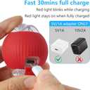 Interactive Cat Toys for Indoor Cats, 2025 New Generation Interactive Cat Ball Toy with Elastic Mesh Tail, Automatic Cat/Kitten Toys with Chirping & Motion Activate, Cat Toys for Bored Indoor(Red)