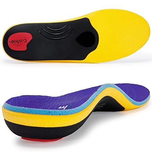 VALSOLE Heavy Duty Support Pain Relief Orthotics - 220+ lbs Plantar Fasciitis High Arch Support Insoles for Men Women, Flat Feet Insert, Work Boot Shoe Insole, Absorb Shock with Every Step, Us M 12-12.5 ,W 14-14.5