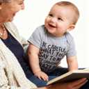 Loveternal Neutral Baby Girls Boys Cotton Romper Cute Saying Newborn Clothes 0-12 Months (Gray)