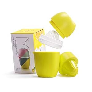Lechin Hand Juicer - Citrus Juicer with Lemon Shape - Hand Lemon Juicer with Two Press Options for Different Fruits