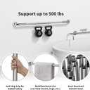 ZUEXT 2 Pack 42 Inch Chrome Knurled Anti Slip Shower Grab Bar, Extra Long