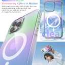Magnetic Iridescent Clear Case for iPhone 14 Pro [Compatible with MagSafe] [Military Grade Protection] Shockproof Phone Cases for Women Men Slim Thin Cover- Iridescent Design
