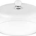 9.6" Wide Handmade Sturdy Glass Cake Dome, Cake Cover, Cake Stand, Cake Stand Topper, Glass Dome Cloche, Glasss Cloche (9.6"x5.5")