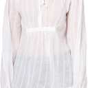 Lucky Brand Women's Volume Sleeve Peasant Top, Large