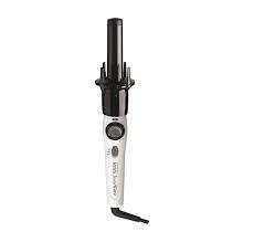 KISS Instawave Deluxe Automatic Rotating Curling Iron, SelfSpinning, Ceramic Ionic Technology, Tangle Prevention, 2Way Rotation, Dual Heat Settings up to 420°F, 1” Curling Wand, Black & White