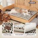 Cat Bed Rectangle Pet Bed Gift for Puppy and Kitten Calming Fluffy Pet Couch Sofa for Indoor Outdoor Soft Cat Beds with Double Sided use 15 * 23In Small cat Brown (Medium 15.7" x 23.6")