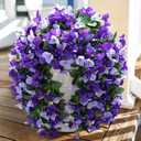Faux Bougainvillea Artificial Flowers Plants for Outdoor Outside Decoration, 2pcs Fake Flowers Silk Long Trailing Vines UV Resistant Realistic Faux Flowers for Front Door Porch Planter Urn Yard, Mix (Light Purple + Dark Purple)