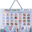 POZTIVE Kids Calendar - Durable Magnetic Surface Montessori Kids Calendar - Kids Weekly Calendar with 226 Magnets - Perfect for Kids Enhances Visual Learning and Improve Communication
